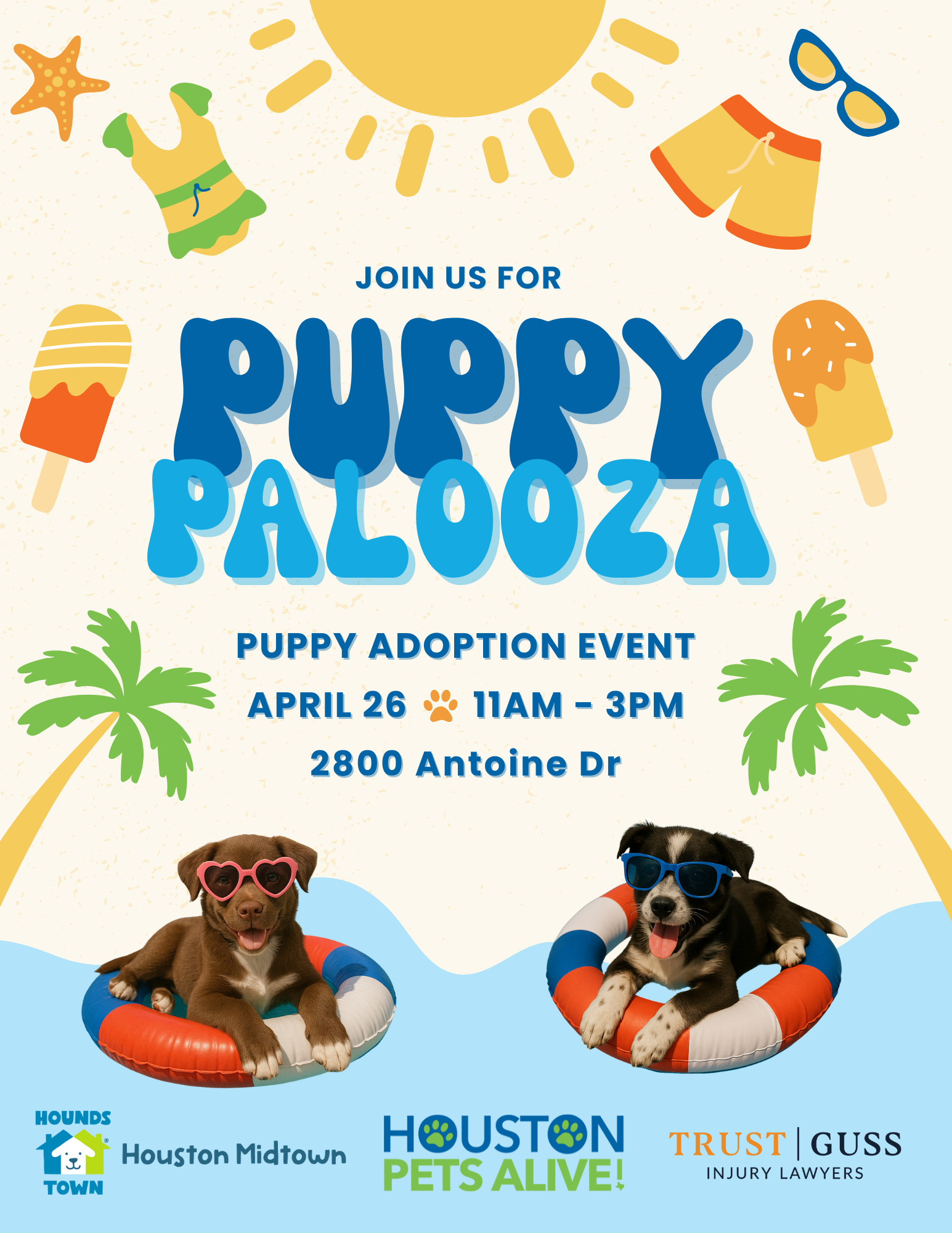 Adorable puppies available for adoption at Puppy Palooza event in Houston