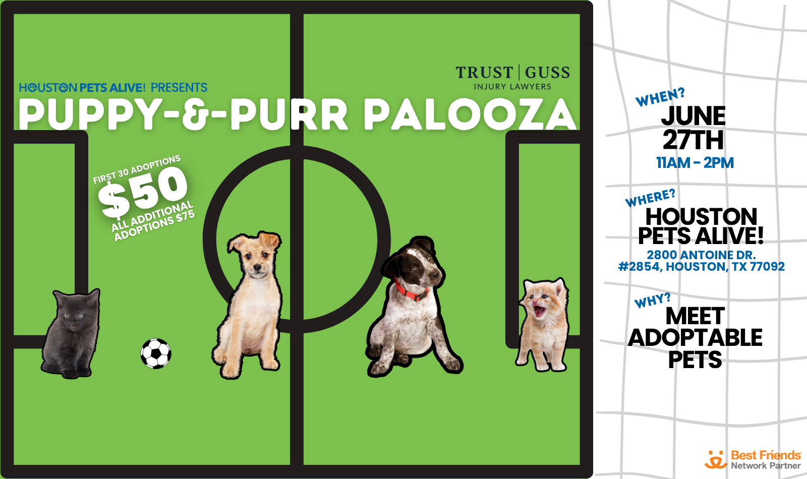 Puppy and purr palooza announcement banner